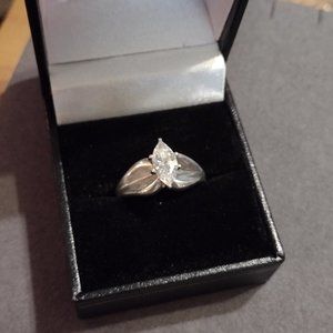 Sterling Marquise Cubic Zirconia Ring